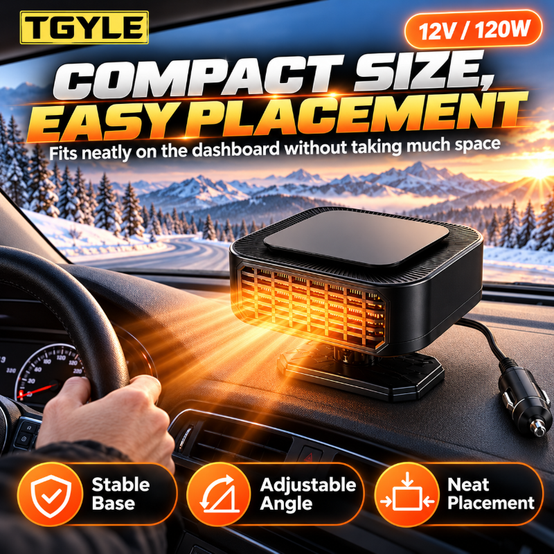 🚗❄️ 50 % DE RÉDUCTION ! Chauffage et dégivreur portable pour voiture – dégivrage et désembuage rapides, modes « chauffage » et « ventilateur » 2 en 1, socle pivotant à 360°. Un pare-brise dégagé en quelques secondes ! 🛡️✅