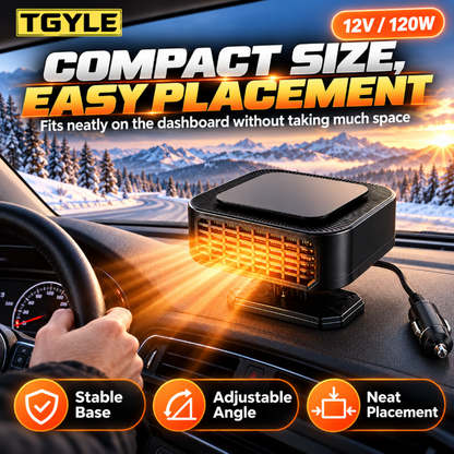 🚗❄️ 50 % DE RÉDUCTION ! Chauffage et dégivreur portable pour voiture – dégivrage et désembuage rapides, modes « chauffage » et « ventilateur » 2 en 1, socle pivotant à 360°. Un pare-brise dégagé en quelques secondes ! 🛡️✅