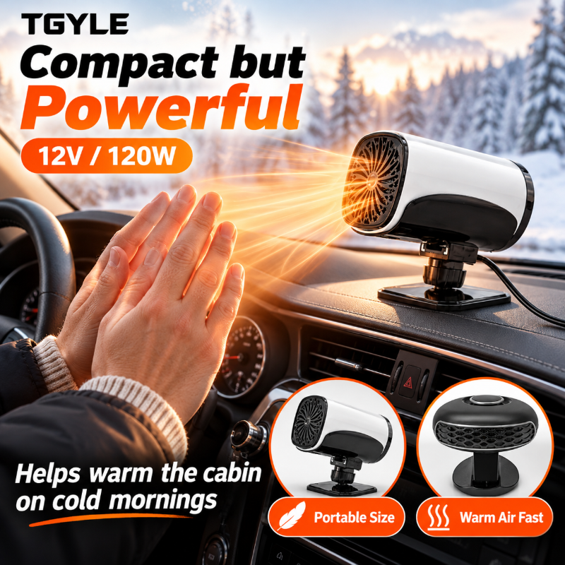 🚗❄️ 50 % DE RÉDUCTION ! Chauffage et dégivreur portable pour voiture – dégivrage et désembuage rapides, modes « chauffage » et « ventilateur » 2 en 1, socle pivotant à 360°. Un pare-brise dégagé en quelques secondes ! 🛡️✅