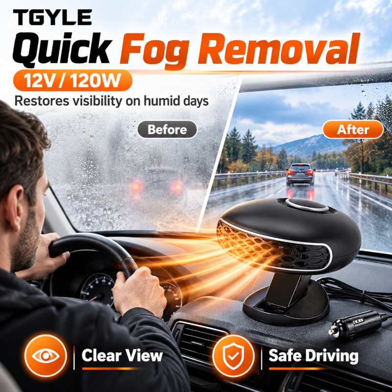 🚗❄️ 50 % DE RÉDUCTION ! Chauffage et dégivreur portable pour voiture – dégivrage et désembuage rapides, modes « chauffage » et « ventilateur » 2 en 1, socle pivotant à 360°. Un pare-brise dégagé en quelques secondes ! 🛡️✅