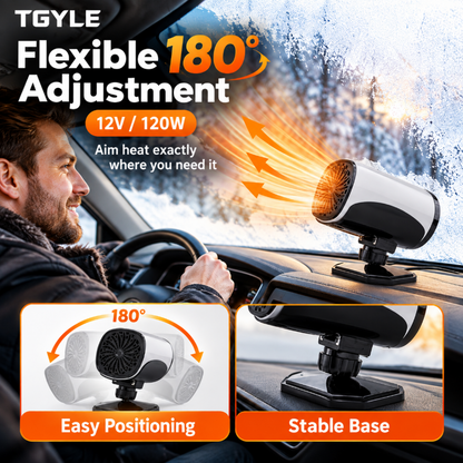 🚗❄️ 50 % DE RÉDUCTION ! Chauffage et dégivreur portable pour voiture – dégivrage et désembuage rapides, modes « chauffage » et « ventilateur » 2 en 1, socle pivotant à 360°. Un pare-brise dégagé en quelques secondes ! 🛡️✅