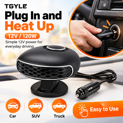 🚗❄️ 50 % DE RÉDUCTION ! Chauffage et dégivreur portable pour voiture – dégivrage et désembuage rapides, modes « chauffage » et « ventilateur » 2 en 1, socle pivotant à 360°. Un pare-brise dégagé en quelques secondes ! 🛡️✅