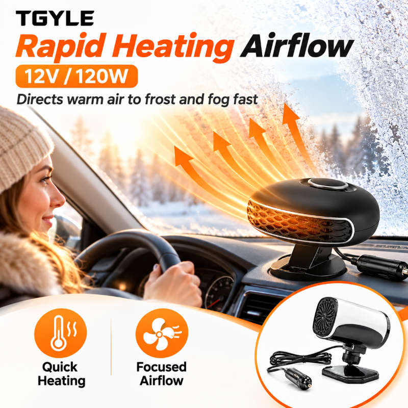 🚗❄️ 50 % DE RÉDUCTION ! Chauffage et dégivreur portable pour voiture – dégivrage et désembuage rapides, modes « chauffage » et « ventilateur » 2 en 1, socle pivotant à 360°. Un pare-brise dégagé en quelques secondes ! 🛡️✅