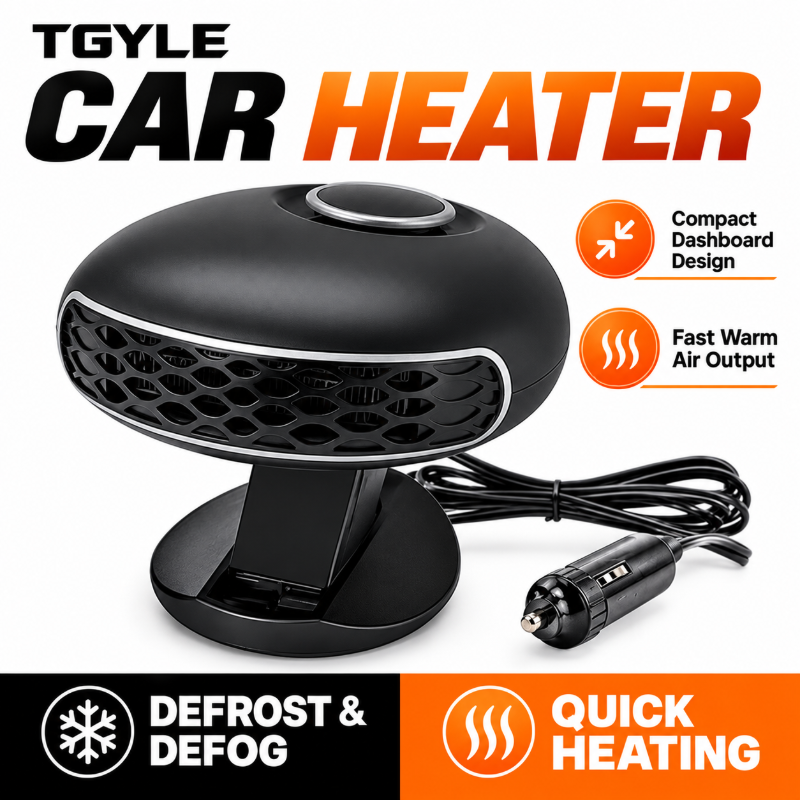 🚗❄️ 50 % DE RÉDUCTION ! Chauffage et dégivreur portable pour voiture – dégivrage et désembuage rapides, modes « chauffage » et « ventilateur » 2 en 1, socle pivotant à 360°. Un pare-brise dégagé en quelques secondes ! 🛡️✅