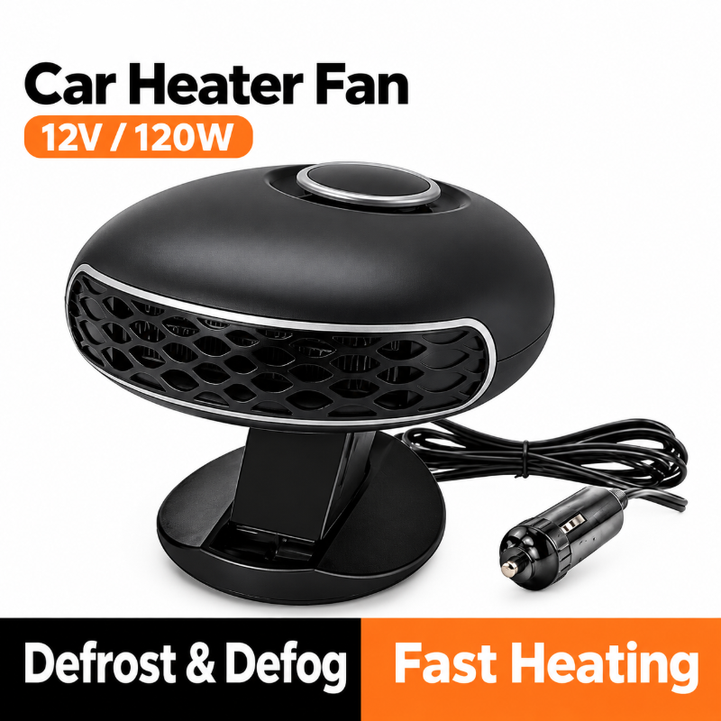 🚗❄️ 50 % DE RÉDUCTION ! Chauffage et dégivreur portable pour voiture – dégivrage et désembuage rapides, modes « chauffage » et « ventilateur » 2 en 1, socle pivotant à 360°. Un pare-brise dégagé en quelques secondes ! 🛡️✅