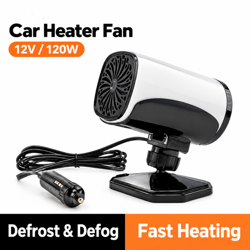 🚗❄️ 50 % DE RÉDUCTION ! Chauffage et dégivreur portable pour voiture – dégivrage et désembuage rapides, modes « chauffage » et « ventilateur » 2 en 1, socle pivotant à 360°. Un pare-brise dégagé en quelques secondes ! 🛡️✅