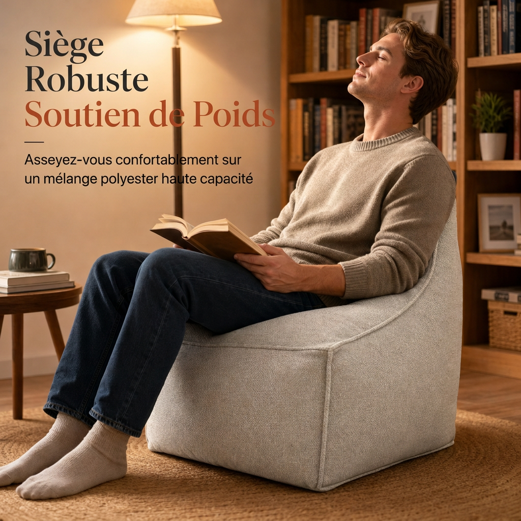 ⏳Offre spéciale à durée limitée⏰Housse pour repose-pieds de rangement : Remplissage avec vêtements, support de 100 kg, large fermeture éclair, lavable, 45x45x23cm