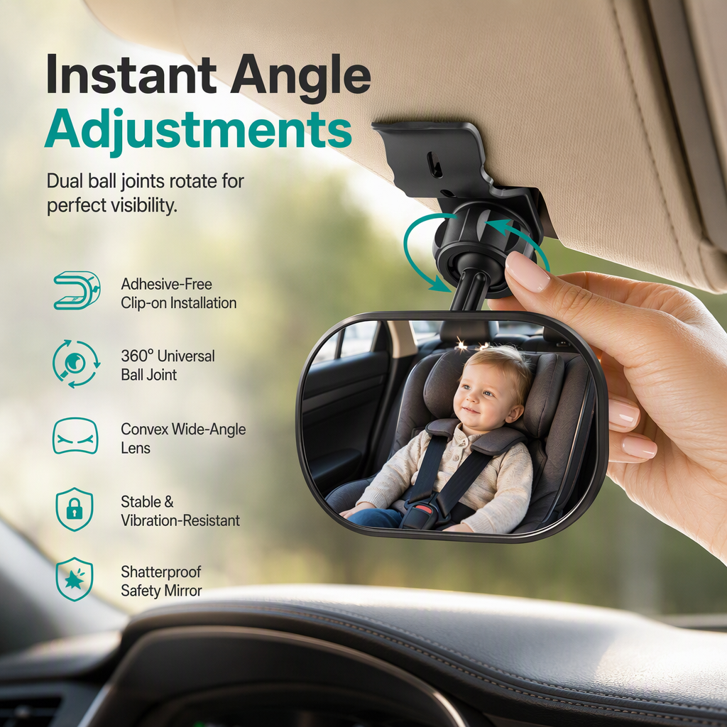 🚲 50% DE RÉDUCTION!  Miroir convexe grand angle – Ventouse & clip, 12,5cm, pour recul ✨