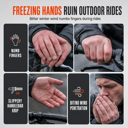 Gants de cyclisme d'hiver imperméables pour hommes et femmes