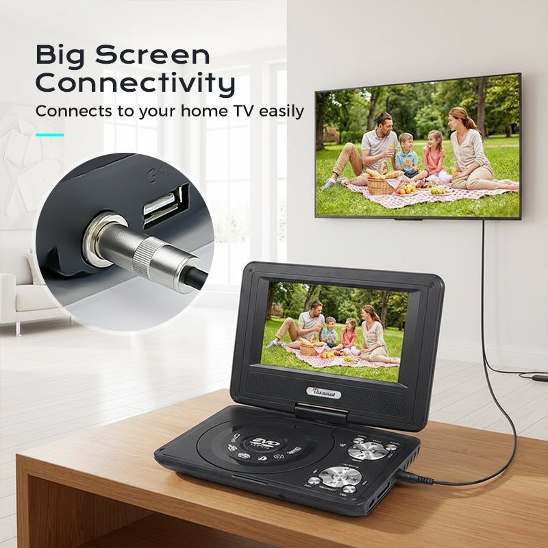 ⚡PROMO -50%✨Lecteur portable DVD EVD🎮Écran 7.8 pouces, lecture vidéo + jeux intégrés