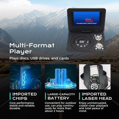 ⚡PROMO -50%✨Lecteur portable DVD EVD🎮Écran 7.8 pouces, lecture vidéo + jeux intégrés