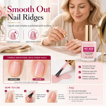 💅-50 % MAINTENANT ! Combleur de stries pour ongles rose naturel 12 ml, couche lissante revitalisante pour ongles, masque instantanément les stries verticales pour des ongles brillants et sains