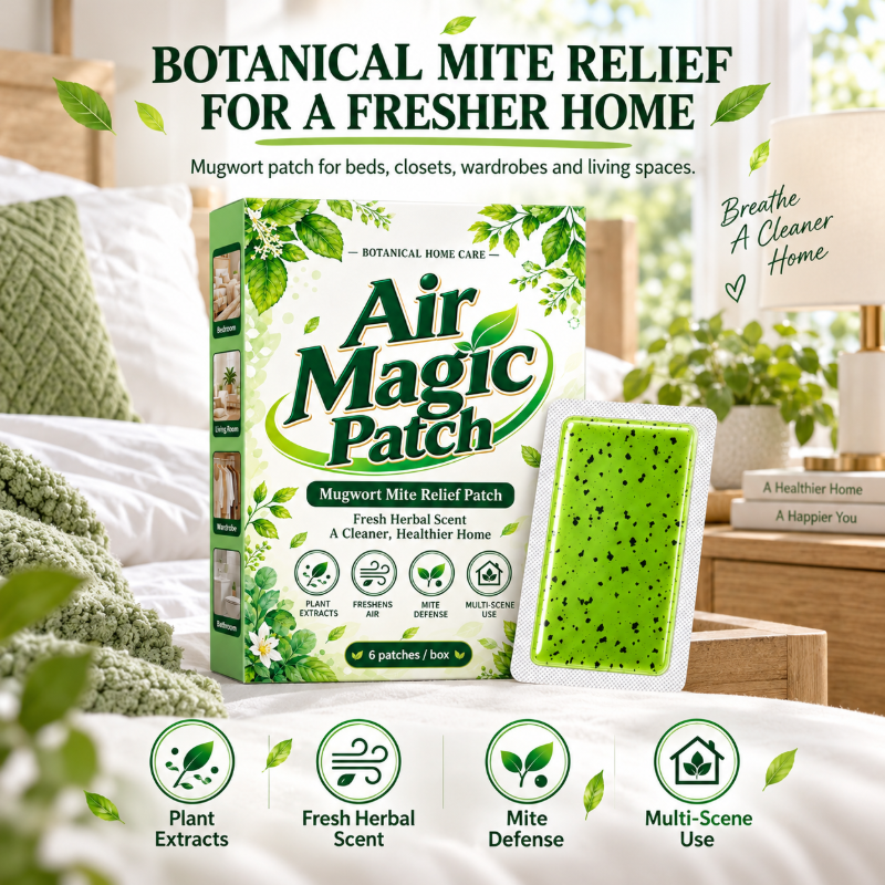 🌿Patchs anti-acariens à l'armoise ✨Patch anti-acariens longue durée pour la maison, protection naturelle contre les acariens, pour placards, lits et canapés, 6 patchs par paquet