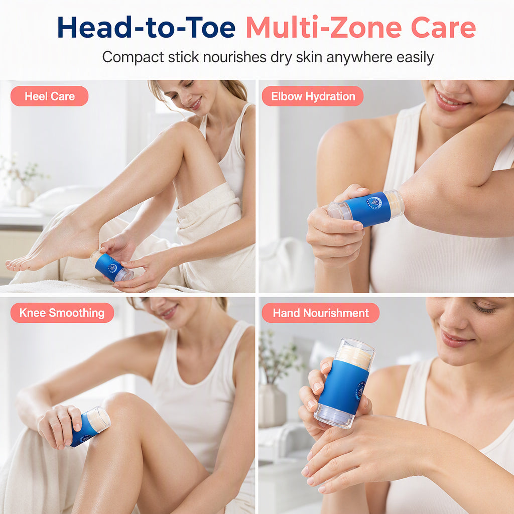 🔥OFFRE ÉCLATANTE🔥 Stick hydratant au gel de pétrole – Squalane et acide hyaluronique, application sans les mains – Pour les mains, les pieds et les talons secs – Pêche ou orange – 35 g ! 🧴✨