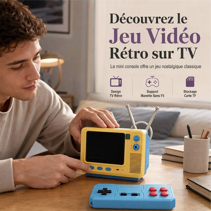 📢📢 50% DE RÉDUCTION🎮 Console de jeux portable vintage – design compact, recharge basse tension et câbles de jeux fournis | Jouez aux jeux retro partout.