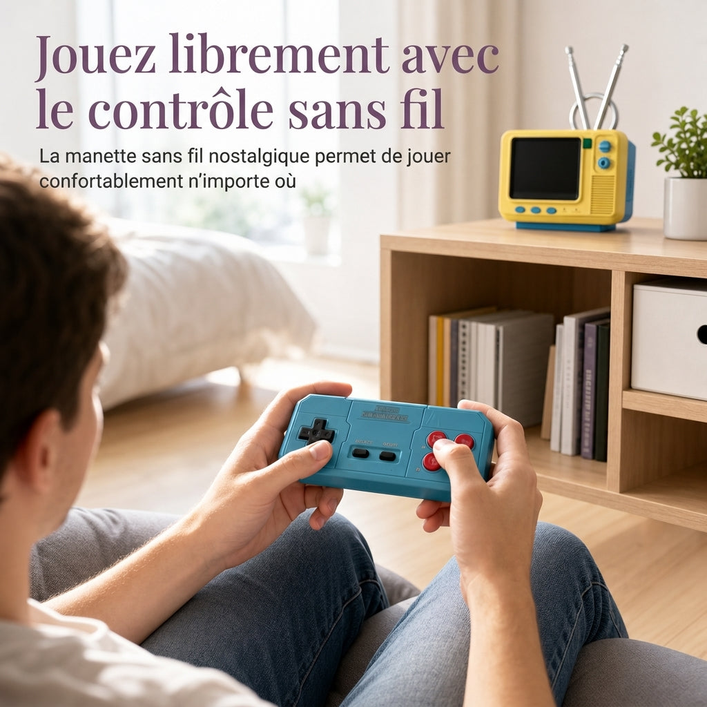 📢📢 50% DE RÉDUCTION🎮 Console de jeux portable vintage – design compact, recharge basse tension et câbles de jeux fournis | Jouez aux jeux retro partout.
