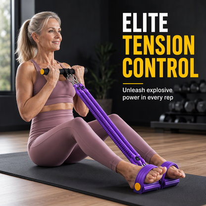 Bande de résistance avec pédales multifonctionnelle, corde de traction élastique pour exercices abdominaux, entraînement à domicile, yoga et Pilates, fitness pour hommes et femmes