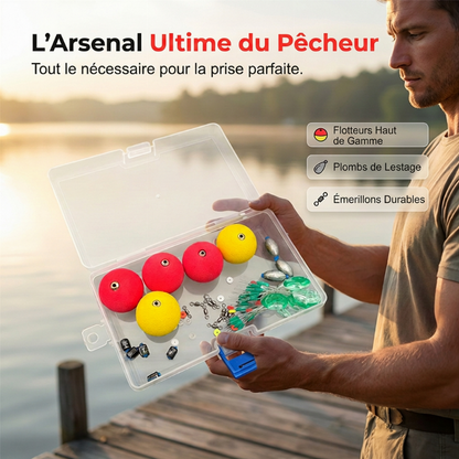 🎣🔴 Kit Flotteurs de Pêche Lestés Haute Visibilité | Mousse Anti-Choc, Longue Distance & Boîte Inclus