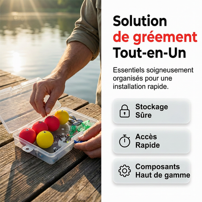 🎣🔴 Kit Flotteurs de Pêche Lestés Haute Visibilité | Mousse Anti-Choc, Longue Distance & Boîte Inclus