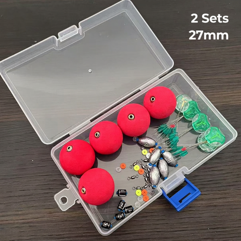 🎣🔴 Kit Flotteurs de Pêche Lestés Haute Visibilité | Mousse Anti-Choc, Longue Distance & Boîte Inclus
