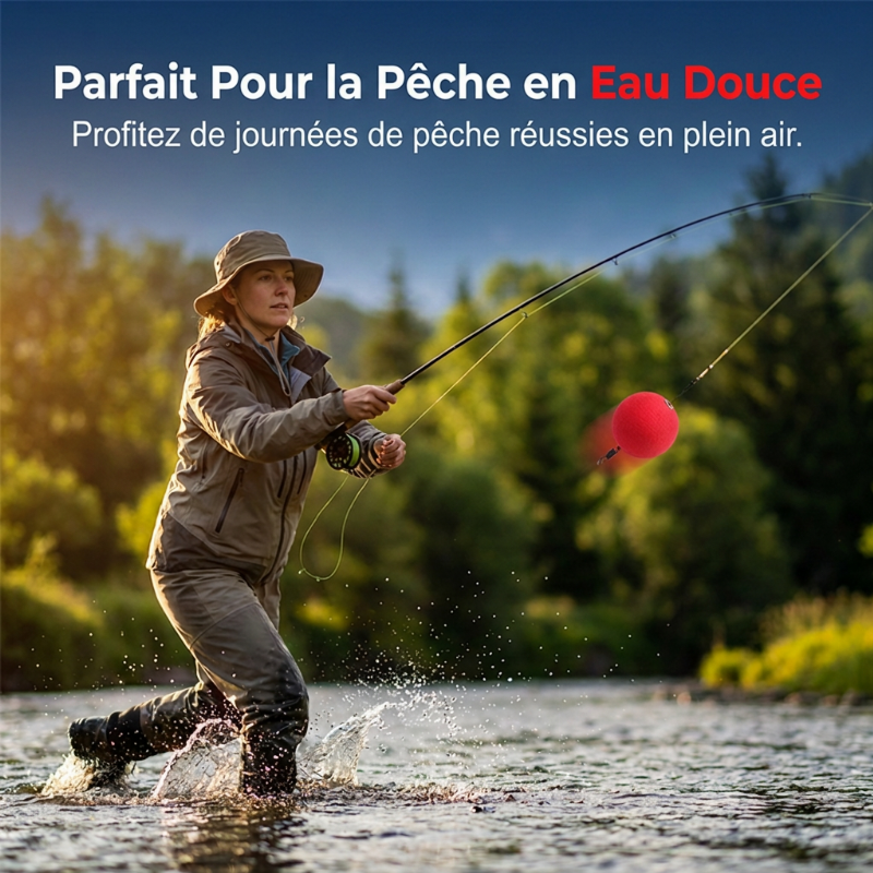 🎣🔴 Kit Flotteurs de Pêche Lestés Haute Visibilité | Mousse Anti-Choc, Longue Distance & Boîte Inclus