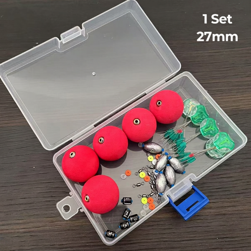🎣🔴 Kit Flotteurs de Pêche Lestés Haute Visibilité | Mousse Anti-Choc, Longue Distance & Boîte Inclus