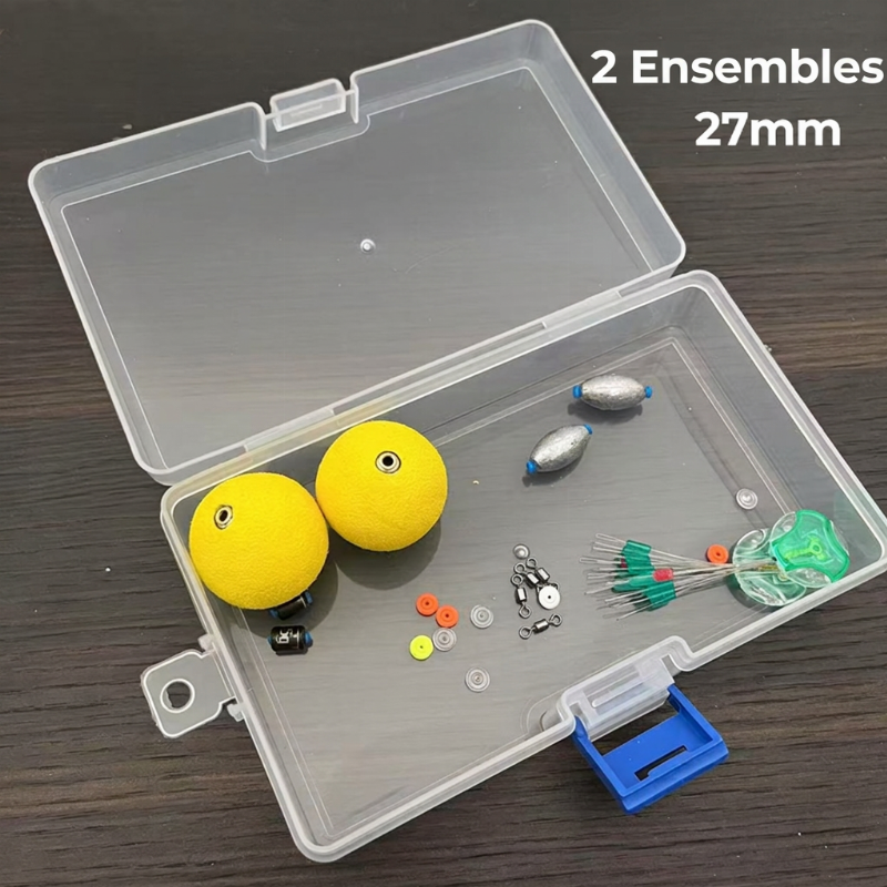 🎣🔴 Kit Flotteurs de Pêche Lestés Haute Visibilité | Mousse Anti-Choc, Longue Distance & Boîte Inclus