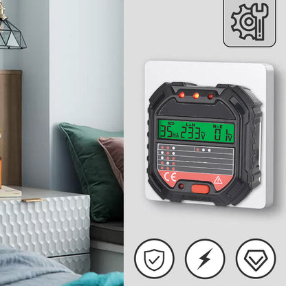 ⚡🔥50% DE RÉDUCTION ! Testeur de prises numérique LCD, test RCD, détecte défauts de câblage🔌