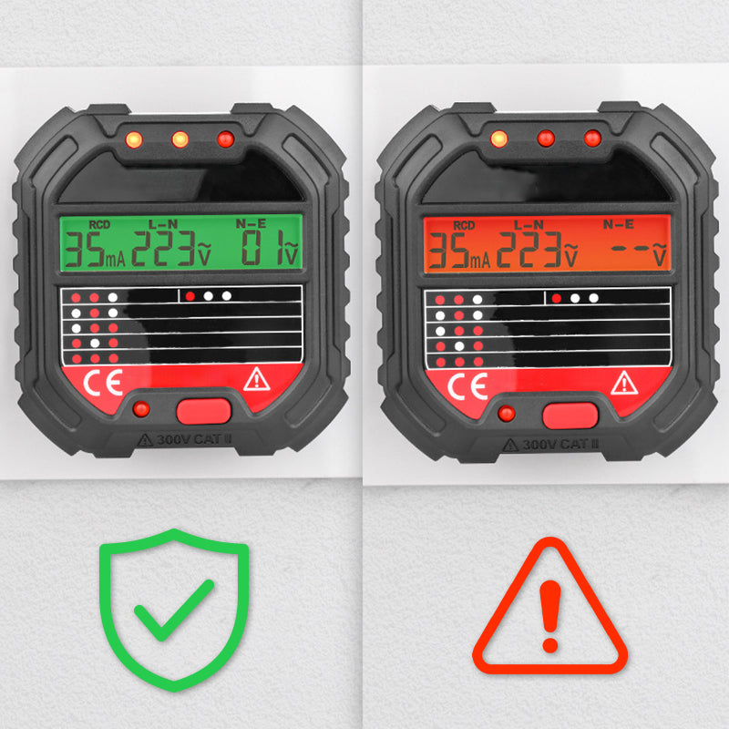 ⚡🔥50% DE RÉDUCTION ! Testeur de prises numérique LCD, test RCD, détecte défauts de câblage🔌