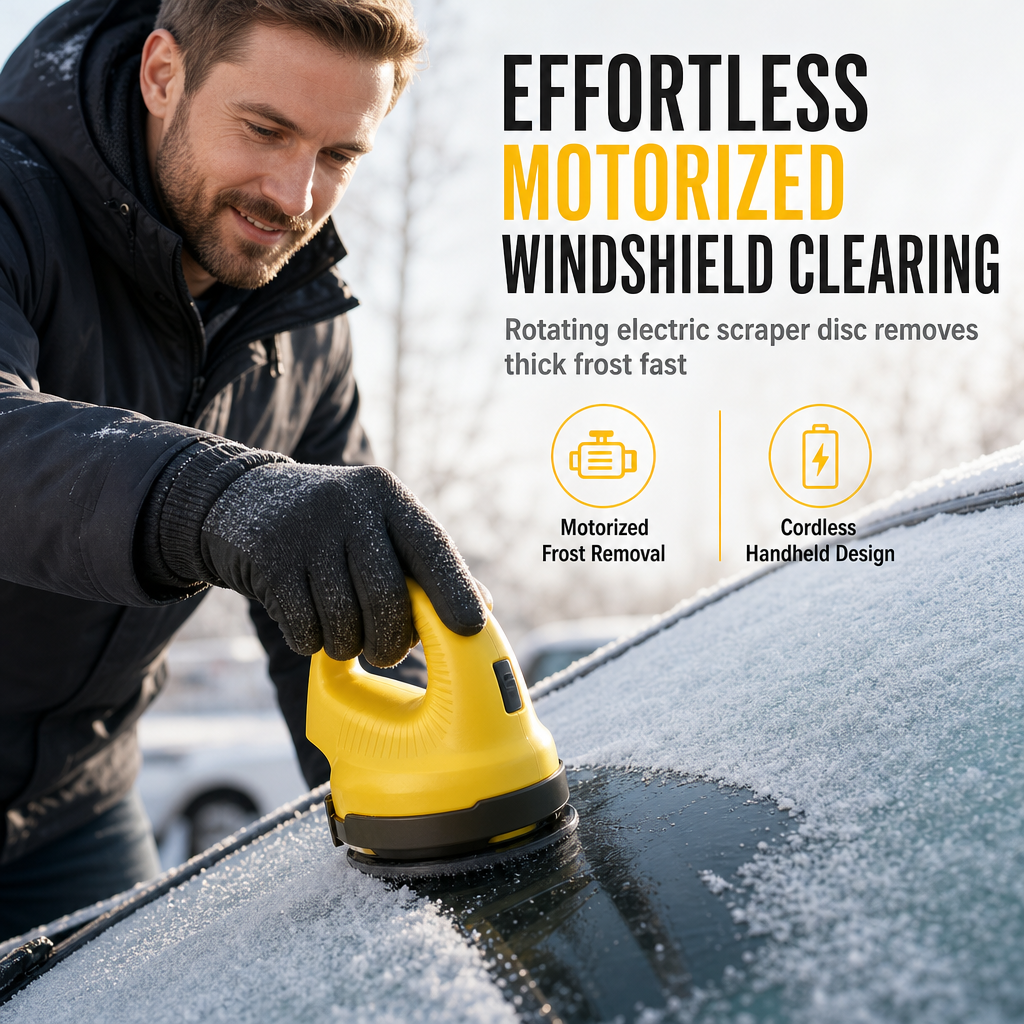 Grattoir à neige et dégivreur électrique pour pare-brise de voiture, outil d'hiver pour l'élimination de la neige