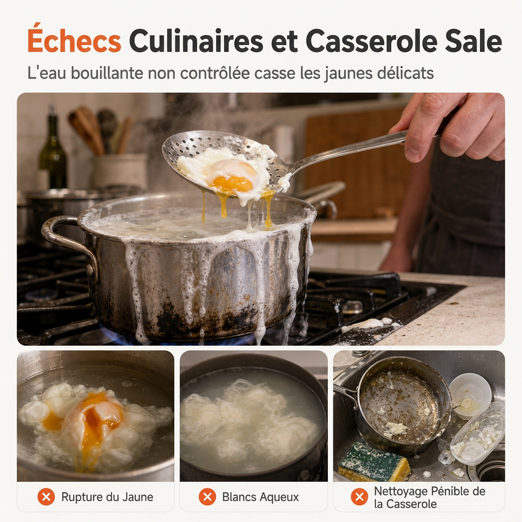 🍳⚡Cuiseur-oeufs à deux compartiments pour micro-ondes | Cuisez deux oeufs pochés rapidement ⏱️