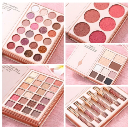 💄50% DE RÉDUCTION MAINTENANT !🥳🥳 Palette Livre de Maquillage Tout-en-un – Kit de Maquillage Multi-couches avec Fards à Paupières, Blush, Contour et Enlumineur, Livre de Maquillage Pliable et Portable pour le Quotidien et les Fêtes