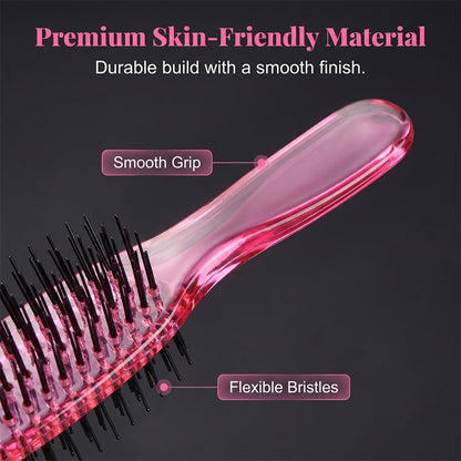 ✨ Brosse démêlante et massante – Démêle instantanément les nœuds en douceur, sur cheveux secs ou mouillés 💆‍♀️