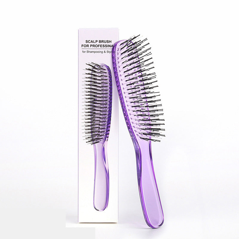 ✨ Brosse démêlante et massante – Démêle instantanément les nœuds en douceur, sur cheveux secs ou mouillés 💆‍♀️