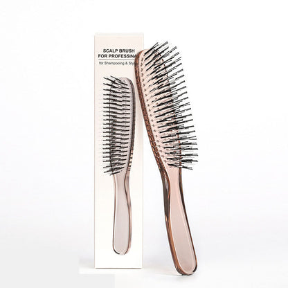 ✨ Brosse démêlante et massante – Démêle instantanément les nœuds en douceur, sur cheveux secs ou mouillés 💆‍♀️