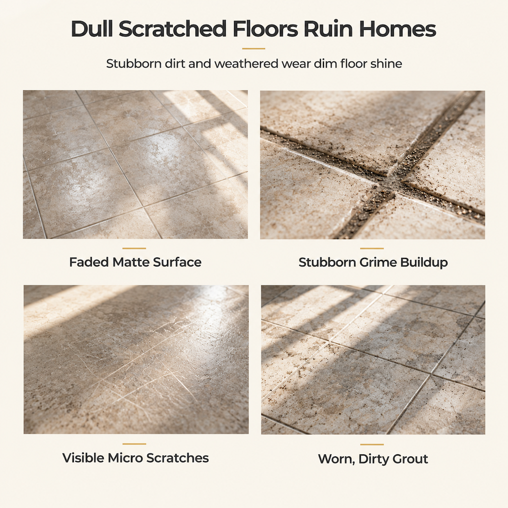 🥳2026 HOT SALE🥳💞50K+ SOLD! 🧼✨ 50% OFF! Tile & Floor Restorer & Polish – deep cleans grime, fills micro-scratches & restores mirror-like gloss. Quick-dry for ceramic tiles & hard floors! 🛡️✅