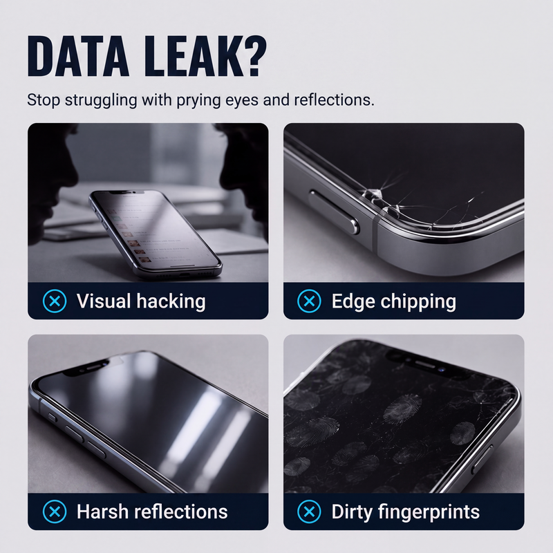📢 50% de Réduction – Protecteur d'Écran Verre Trempé Privacy, Anti-Espion 30° et Couverture 9D pour iPhone 11 à 17 Pro Max