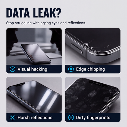 📢 50% de Réduction – Protecteur d'Écran Verre Trempé Privacy, Anti-Espion 30° et Couverture 9D pour iPhone 11 à 17 Pro Max