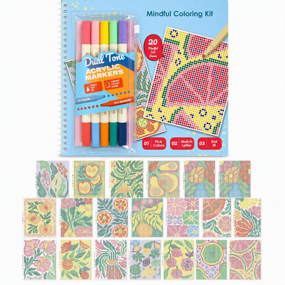 Ensemble de coloriage Braille de pleine conscience