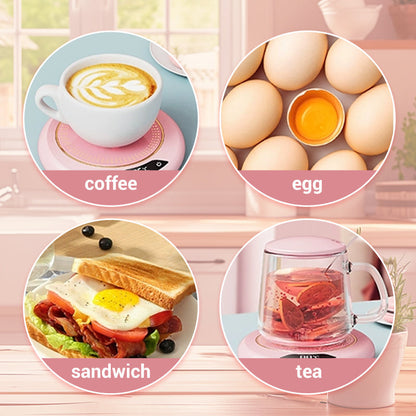 ☕ -50 % ! ✨ Chauffe-tasse électrique – 3 modes de température réglables, arrêt automatique intelligent après 8 heures, compatibilité avec les tasses à fond plat large et chauffage basse consommation de 20 W – 3 couleurs 🍵