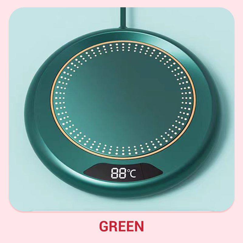 ☕ -50 % ! ✨ Chauffe-tasse électrique – 3 modes de température réglables, arrêt automatique intelligent après 8 heures, compatibilité avec les tasses à fond plat large et chauffage basse consommation de 20 W – 3 couleurs 🍵