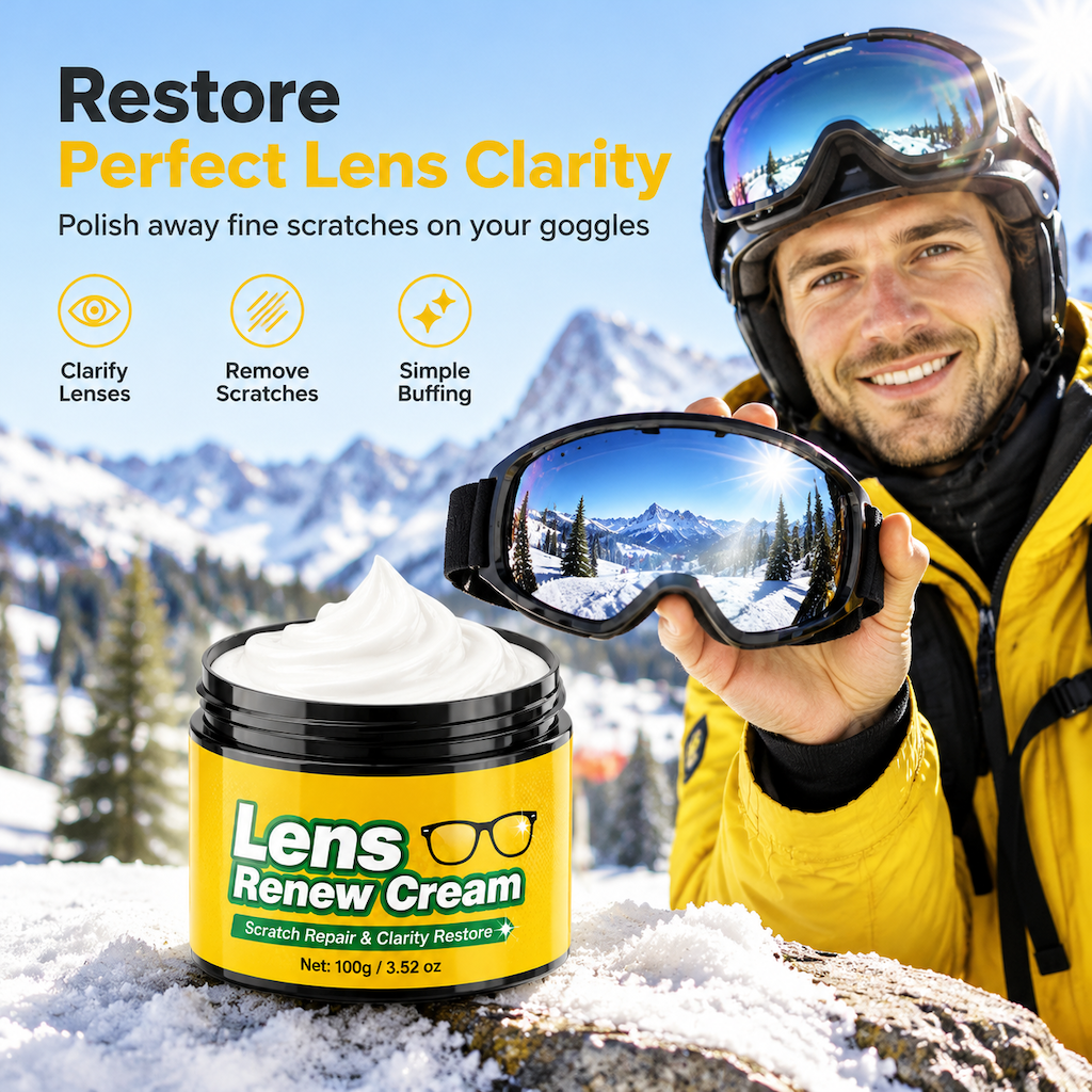 Kit de crème réparatrice pour rayures sur les verres, avec éponge, pour lunettes, lunettes de protection, écrans faciaux et visières de casque