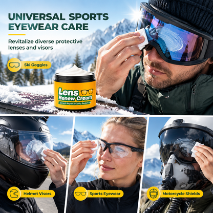 Kit de crème réparatrice pour rayures sur les verres, avec éponge, pour lunettes, lunettes de protection, écrans faciaux et visières de casque