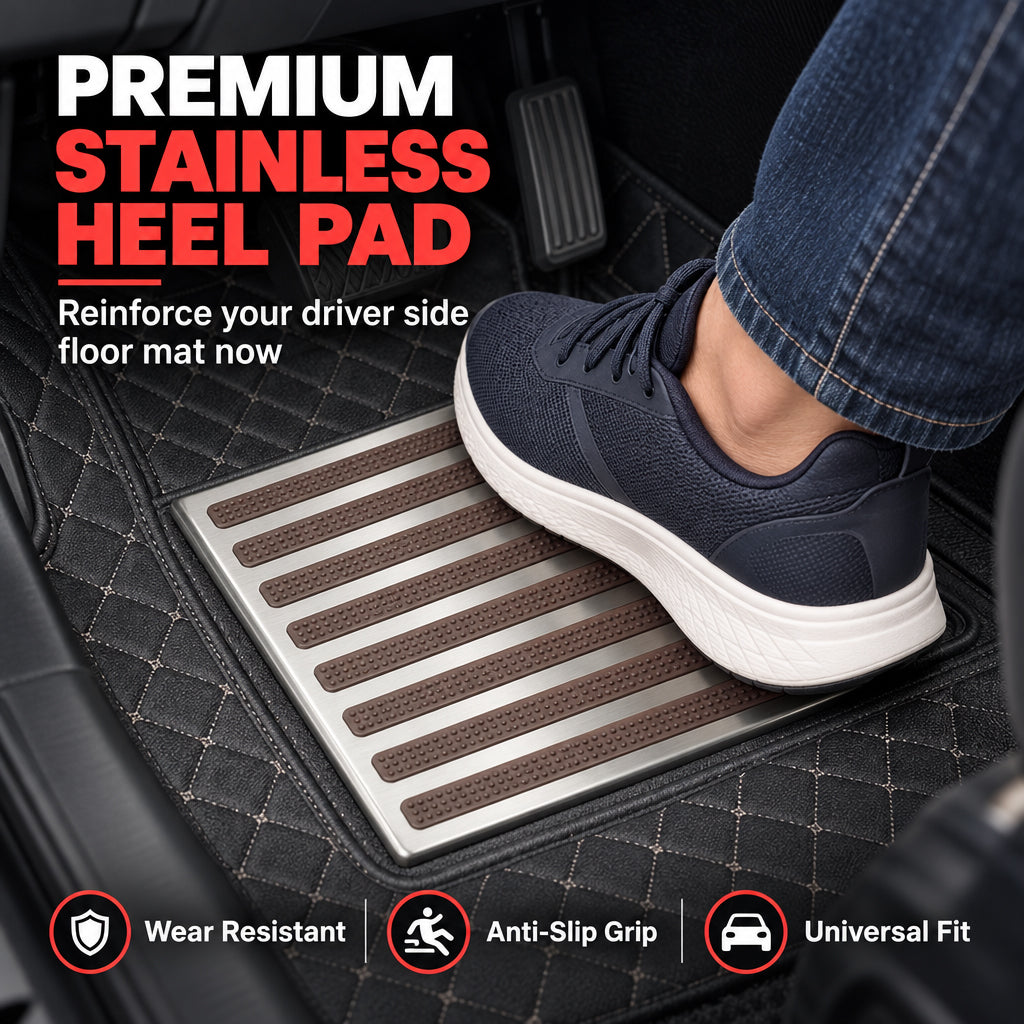 Tapis de sol universel pour voiture, résistant à l'usure, avec renfort au niveau du talon