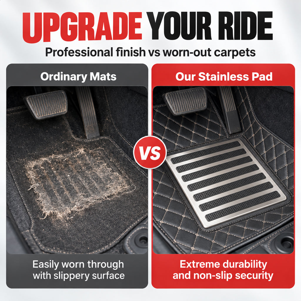 Tapis de sol universel pour voiture, résistant à l'usure, avec renfort au niveau du talon