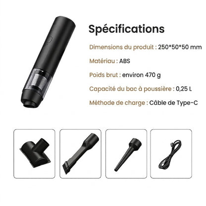 🚗 Vente chaude💖 Aspirateur de voiture sans fil Slim V8 Mate haute puissance 13000Pa/30AW