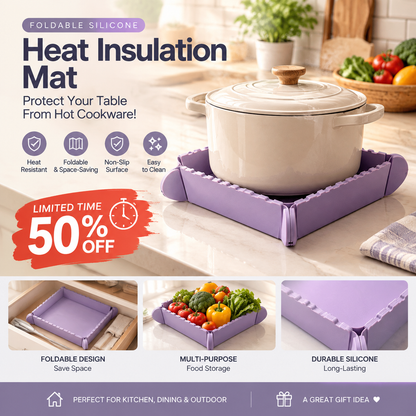 📢📢50 % DE RÉDUCTION !! ⏰Dessous-de-plat magnétique en silicone 🍳🧲 | Dessous-de-plat pliable et petit plateau de cuisine