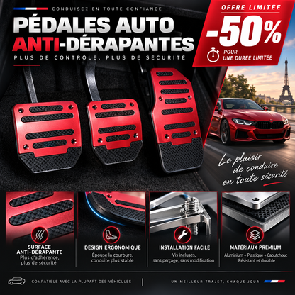 🔥 PROMO FLASH : 50% DE RÉDUCTION ! Pédales Auto Antidérapantes – Bandes en Caoutchouc Haute Adhérence, Installation Sans Perçage & Compatibilité Universelle for une Sécurité de Conduite Optimale par Tous les Temps 🚗✅✨