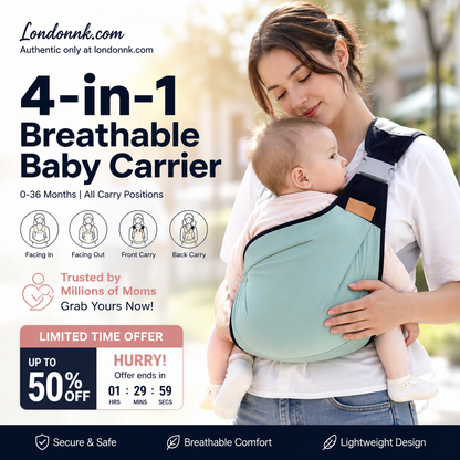 🎉 Promotions 2026 — Plus de 30 000 exemplaires vendus ! 👶 Porte-bébé respirant 4 en 1 – 0 à 36 mois, face à soi ou face au monde, devant ou derrière – Confort et mains libres pour les parents et bébé ! ✨