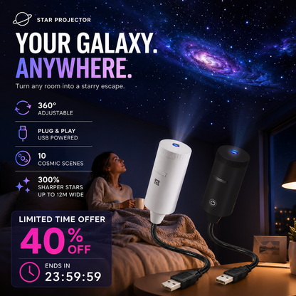 ✨ Projecteur d'étoiles HD prêt à l'emploi 🥳 Plus de 50 000 utilisateurs satisfaits
